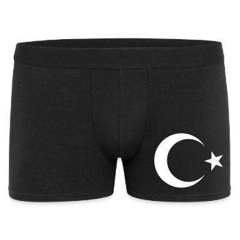 Drapeau turc noir - Boxer Homme - noir - Devant