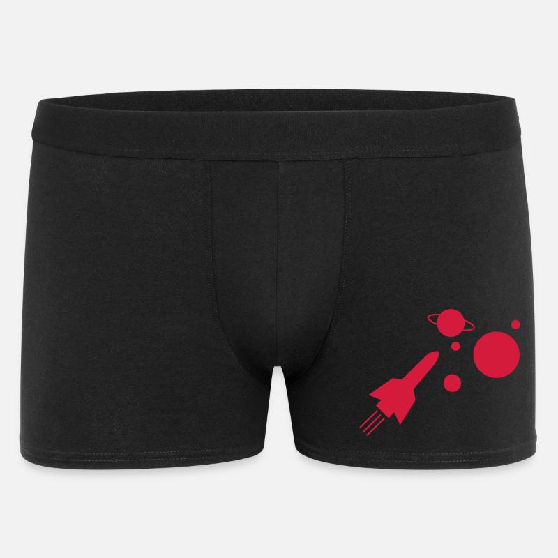 rakete weltraum planeten - Männer Boxer Shorts - Schwarz