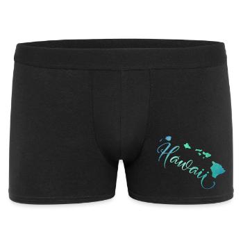 Hawaii - Männer Boxer Shorts - Schwarz - Vorne