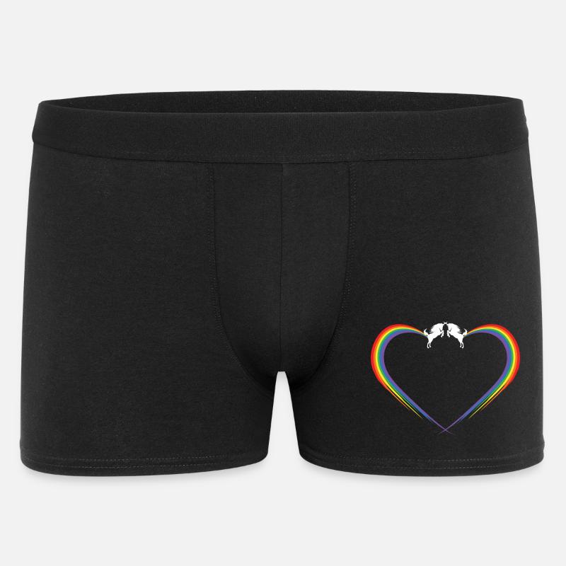 licorne arc en ciel - Boxer Homme - noir