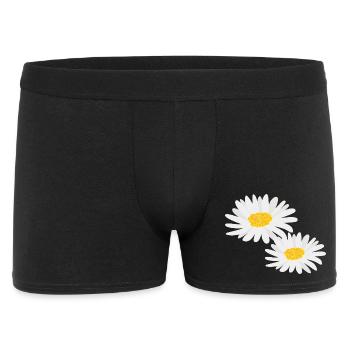 Flower Daisies - Men's Boxer Shorts - black - Front