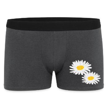 Flower Daisies - Men's Boxer Shorts - charcoal grey - Front
