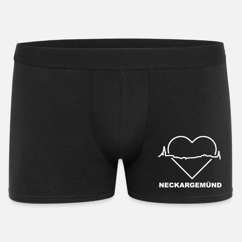 Neckargemünd - Herzschlag - Männer Boxer Shorts - Schwarz
