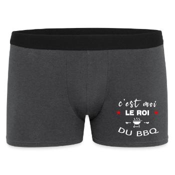 C'est moi le roi du barbecue - Boxer Homme - charbon - Devant