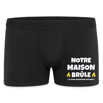 incendie, réchauffement climatique, mégafeu - Boxer Homme - noir - Devant