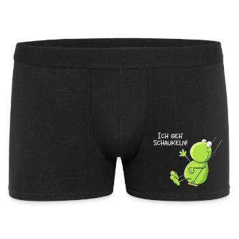 Ich Geh Schaukeln Frosch - Männer Boxer Shorts - Schwarz - Vorne