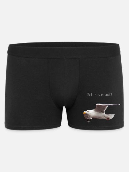 Möwe im Flug Spruch - Männer Boxer Shorts - Schwarz