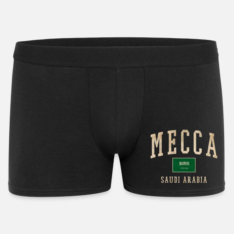 Emblème rétro saoudien de La Mecque - Boxer Homme - noir