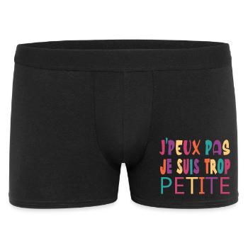 J'peux pas je suis trop petite humour femme - Boxer Homme - noir - Devant