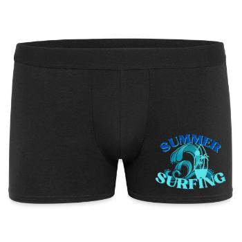 Sommer-Surfwellen-Kamm - Männer Boxer Shorts - Schwarz - Vorne