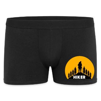 Wanderung Spruch Wandern Wanderer Klettern Berge - Männer Boxer Shorts - Schwarz - Vorne