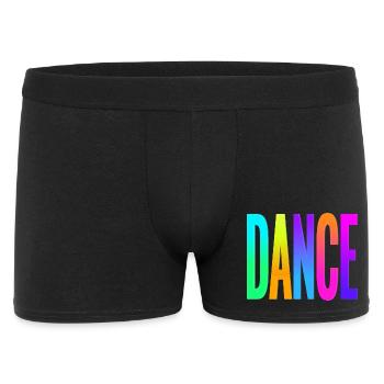 Rainbow Gradient Dance Typography - Men's Boxer Shorts - black - Front