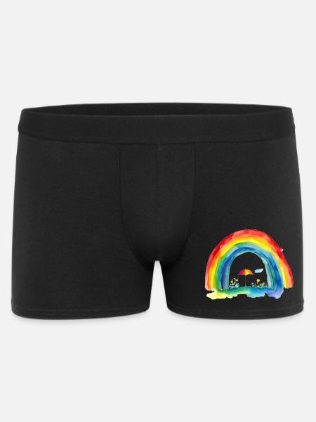 Regenbogen - Männer Boxer Shorts - Schwarz