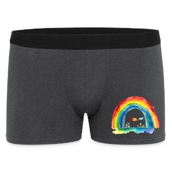 Regenbogen - Männer Boxer Shorts - Anthrazit - Vorne