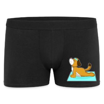 Dog Yoga Fitness Gymnastics - Men's Boxer Shorts - black - Front