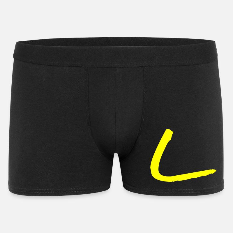 Buchstabe L - Männer Boxer Shorts - Schwarz