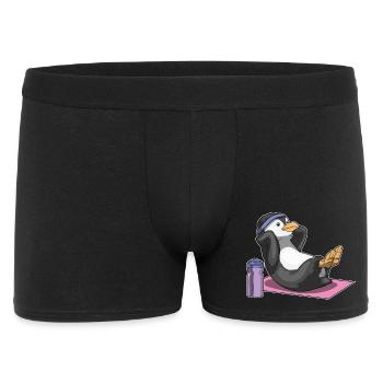 Penguin Abdominal Training Bodybuilding - Men's Boxer Shorts - black - Front