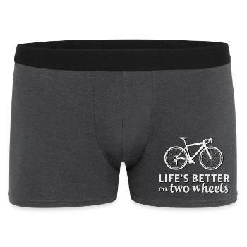 Vélo avec conception de citation motivante - Boxer Homme - charbon - Devant