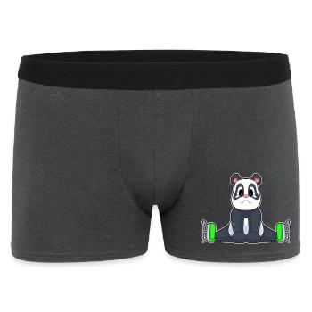 Panda Eislaufen Schlittschuhe - Männer Boxer Shorts - Anthrazit - Vorne