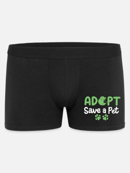 Hund adoptieren Rettung - Männer Boxer Shorts - Schwarz
