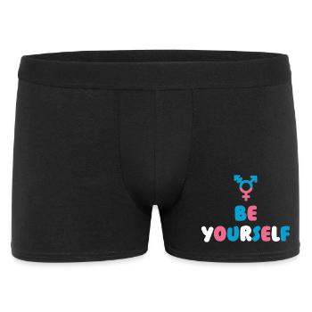 LGBT Pride Month - Transgender. Sei du selbst - Männer Boxer Shorts - Schwarz - Vorne