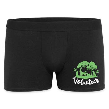 Freiwilliger Helfer bei der Hunderettung - Männer Boxer Shorts - Schwarz - Vorne