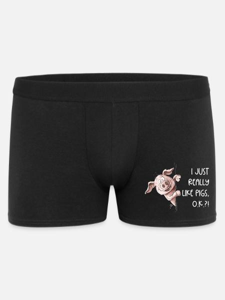 I Just Really Like Pigs Pig Pig - Men's Boxer Shorts - black