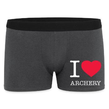 I LOVE ARCHERY - Men's Boxer Shorts - charcoal grey - Front