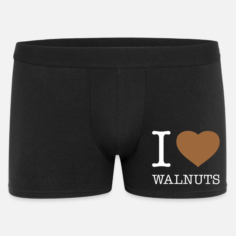I LOVE WALNUTS - Männer Boxer Shorts - Schwarz