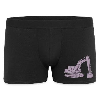 Pelle Silhouette Opérateur d’engins de construction Génie civil - Boxer Homme - noir - Devant