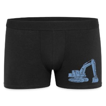 Pelle Silhouette Opérateur d’engins de construction Génie civil - Boxer Homme - noir - Devant