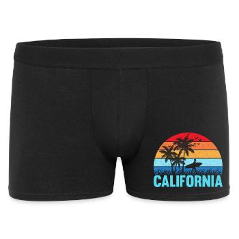 California - Männer Boxer Shorts - Schwarz - Vorne