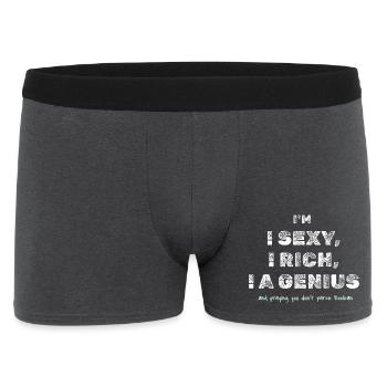 Blague booléenne - T-shirt de développement drôle - Boxer Homme - charbon - Devant