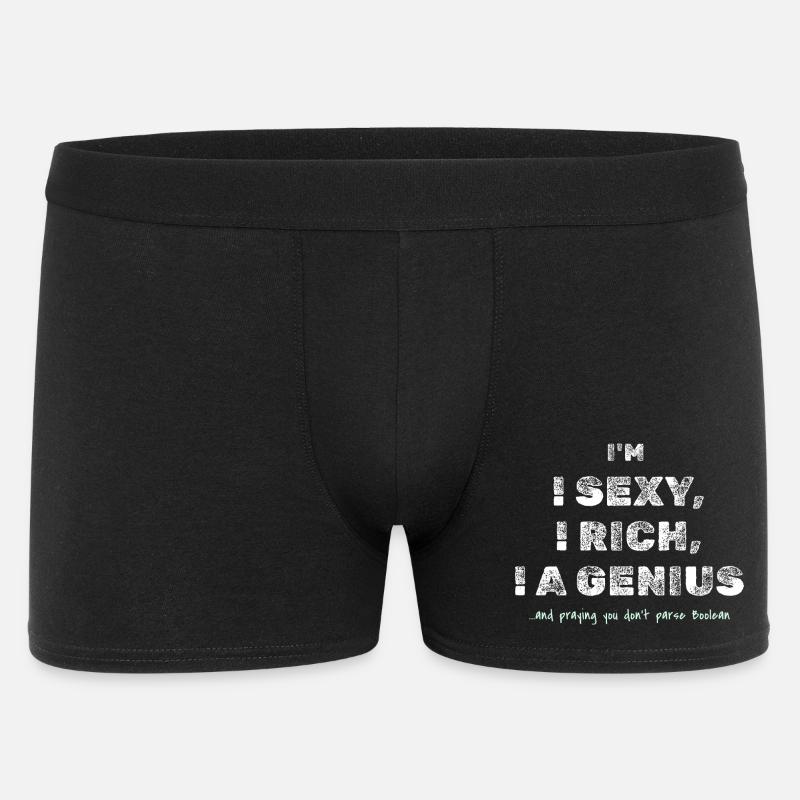 Boolean Joke – Funny Dev Tee - Men's Boxer Shorts - black
