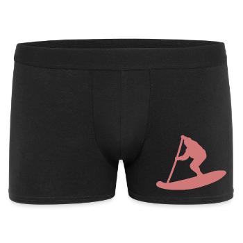 Silhouette minimaliste du Stand Up Paddle - Boxer Homme - noir - Devant