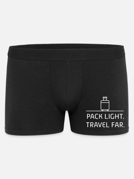 Reisezubehör mit Packlicht-Motiv - Männer Boxer Shorts - Schwarz