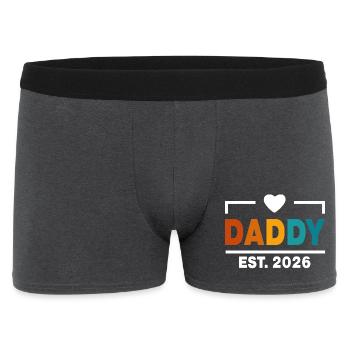 Daddy Est 2026 First Daddy New Dad Est 2026 - Men's Boxer Shorts - charcoal grey - Front