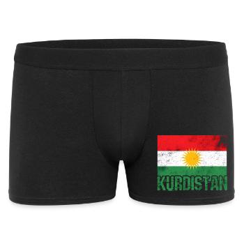 Kurdish peace symbol with Kurdistan Kurds - Men's Boxer Shorts - black - Front