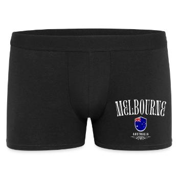 Melbourne Australia, sleek and minimalist design - Men's Boxer Shorts - black - Front