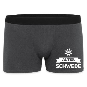 Old Swede Funny Expression Saying - Men's Boxer Shorts - charcoal grey - Front