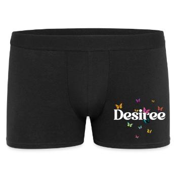 Beau prénom de fille avec des papillons DESIREE - Boxer Homme - noir - Devant
