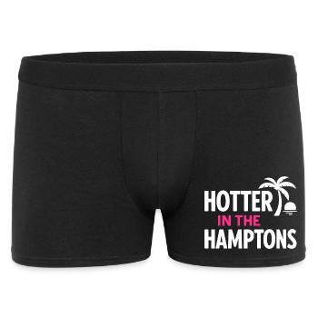 Hotter in the Hamptons Summer Design - Männer Boxer Shorts - Schwarz - Vorne