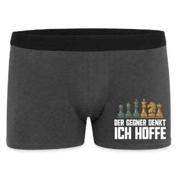 Drôle d’échecs jeu d’échecs Pièces d’échecs de conception - Boxer Homme - charbon - Devant
