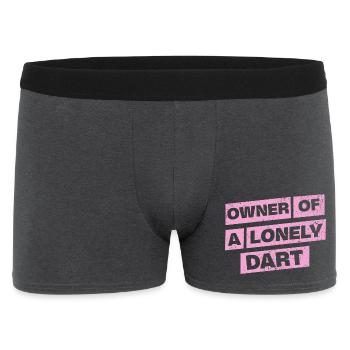 Darts Shirt Hoodie Owner of a lonely Dart - Men's Boxer Shorts - charcoal grey - Front