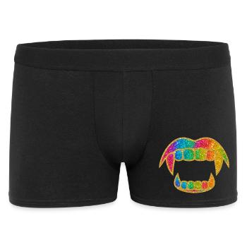 Bouche à paillettes arc-en-ciel - Boxer Homme - noir - Devant