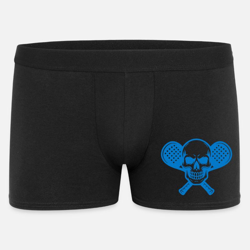 Kopfskelett Lacrosse Herzlogo - Männer Boxer Shorts - Schwarz