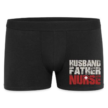 Husband Father Nurse Father's Day - Men's Boxer Shorts - black - Front