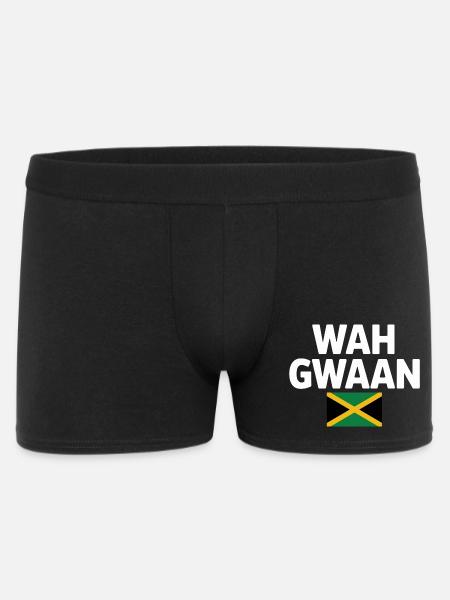 Wah Gwaan Jamaica Flag Tee - Men's Boxer Shorts - black