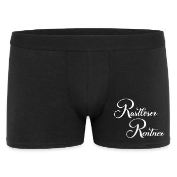 Restless pensioner lettering - Men's Boxer Shorts - black - Front