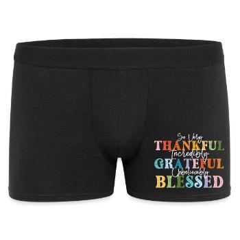 So Very Thankful Grateful Fall - Men's Boxer Shorts - black - Front